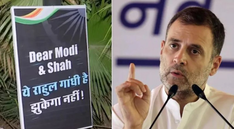 'This Rahul Gandhi will not bow down', posters put up before ED