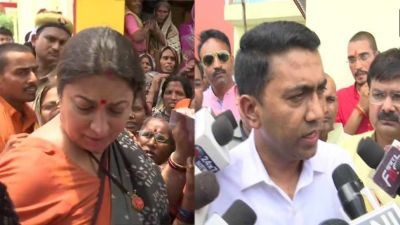 Smriti Irani engaged in the development work of Amethi; reaches her parliamentary constituency