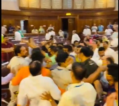 Video: Ruckus in Bengal Assembly, scuffle between BJP and TMC MLAs