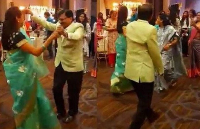 Sanjay Raut was seen dancing with NCP MP