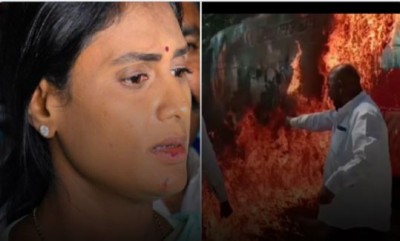 तेलंगाना: KCR की पार्टी के कार्यकर्ताओं से झड़प के बाद गिरफ्तार हुईं CM जगन की बहन शर्मिला