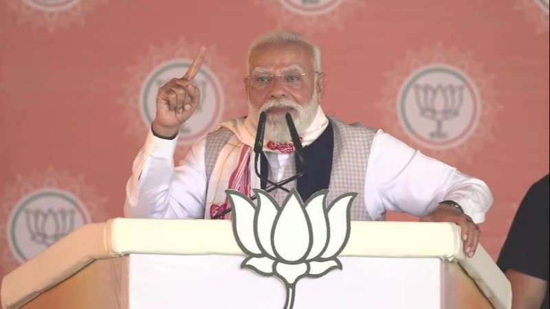 असम के बरपेटा में प्रधानमंत्री मोदी का संबोधन, कहा राज्य की जनता बनवाएगी कांग्रेस की हार की सेंचुरी