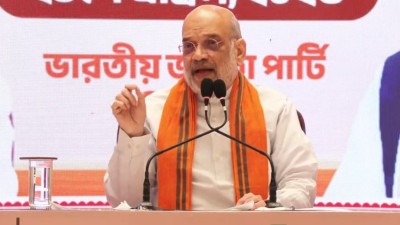 प्रथम चरण के चुनावों के बाद अमित शाह की प्रेस वार्ता, 110 से ज्यादा सीटें जीतने का दावा