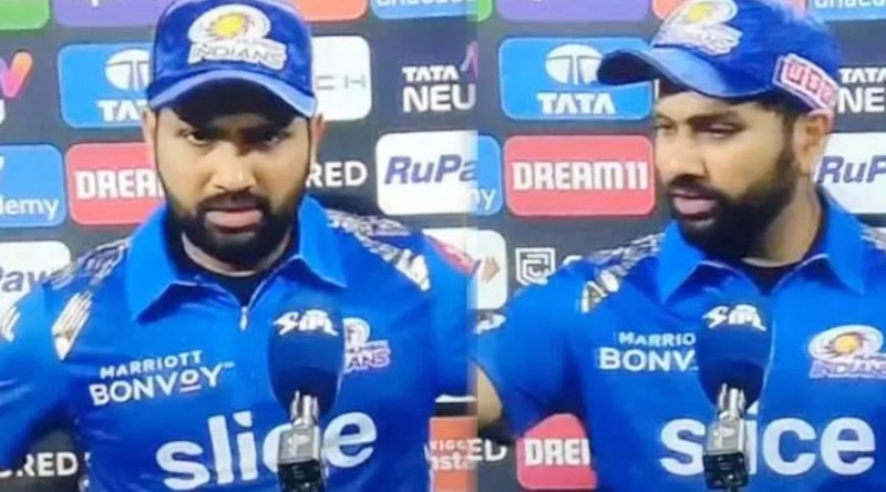 Mumbai captain Rohit Sharma, who was angry after applying a 'hat-trick' of defeat, got angry at the journalist .., watch video