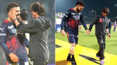 Shah Rukh Khan hugs Virat Kohli on the field, dance video goes viral