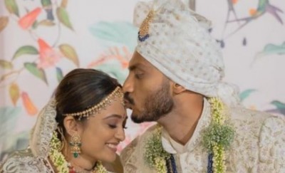 Akshar Patel shares wedding photos, fellow cricketers started trolling