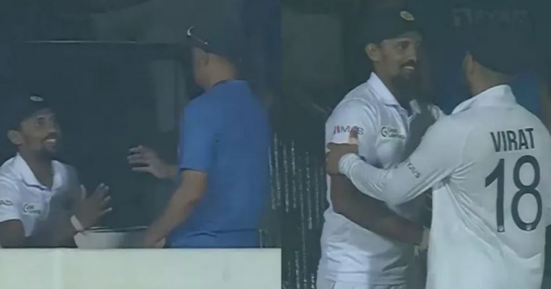 Video: Team India won the heart, Dravid-Kohli congratulated Suranga Lakmal