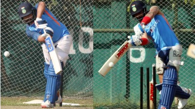 Rohit & Kohli sweat it out in nets for Bangladesh challenge in ODIs