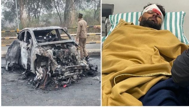 Rishabh Pant was badly injured in road accident, BMW car burned into ashes, Condition Critical
