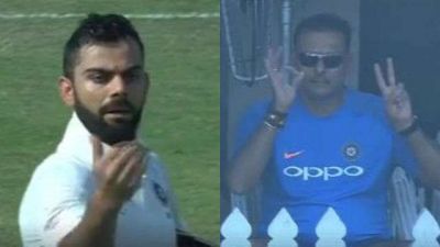 Look this awesome non-verbal communication between Virat and Ravi