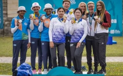 विश्व कप में रिकर्व तीरंदाजी टीम ने अपने नाम किया सिल्वर मेडल