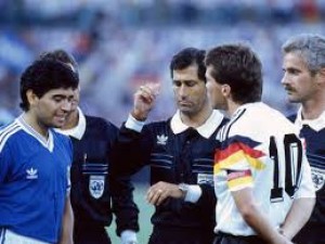 World Cup final referee could send Maradona out during national anthem