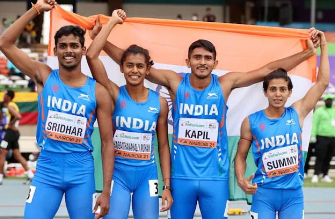 अंडर-20 एथलेटिक्स चैंपियनशिप में भारत की  4x400 मीटर रिले टीम ने बनाया नया रिकॉर्ड