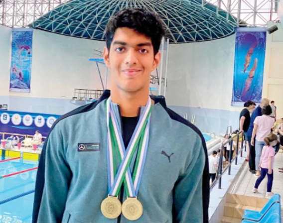 Srihari Nataraj hits record hat-trick at World Swimming Championships