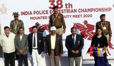 Inspector Somnath wins gold medal in All India Police Equestrian Competition