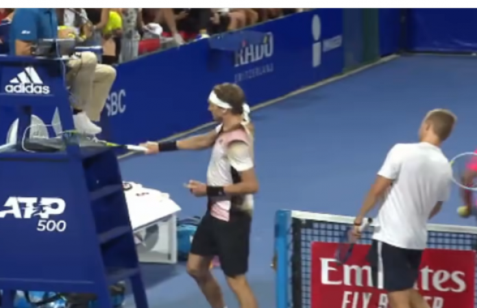 Zverev, who hit racquet in the umpire's chair, had to pay a hefty fine