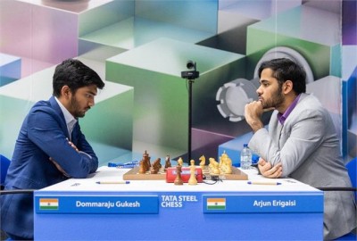 टाटा स्टील मास्टर्स शतरंज में अर्जुन और गुकेश के बीच मैच हुआ ड्रॉ