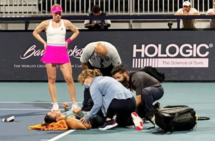 Tennis star injured on court, says 'I have never felt this pain before'