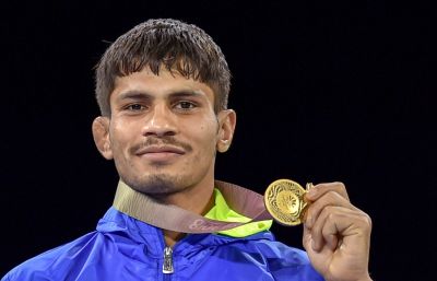 Pune welcomes their gold medallist Rahul Aware