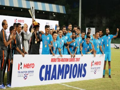 India triumphed the Tri-Nation Football Series 2017