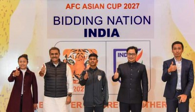 भारत ने 2027 एएफसी एशियाई कप की मेजबानी के लिए लोगो का किया अनावरण