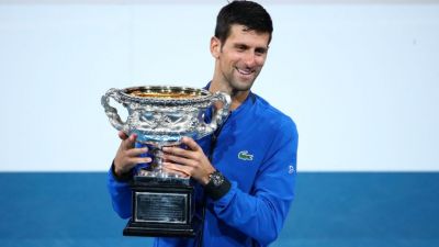 Roger Federer's 20 Grand Slam crowns set on Novak Djokovic