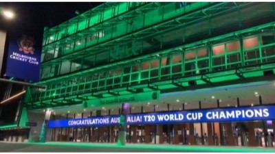 MCG decked out in green and gold to welcome Australian T20 World Cup team