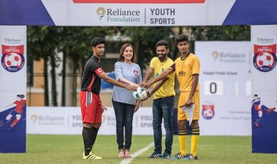 Nita Ambani launches RFYS football Ahmedabad leg