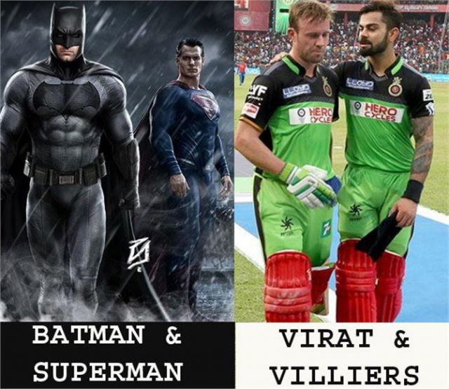 विराट और डिविलियर्स बने बैटमैन और सुपरमैन