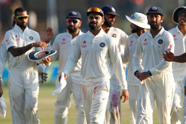 India wins the Second test at Eden Gardens, back at no.1