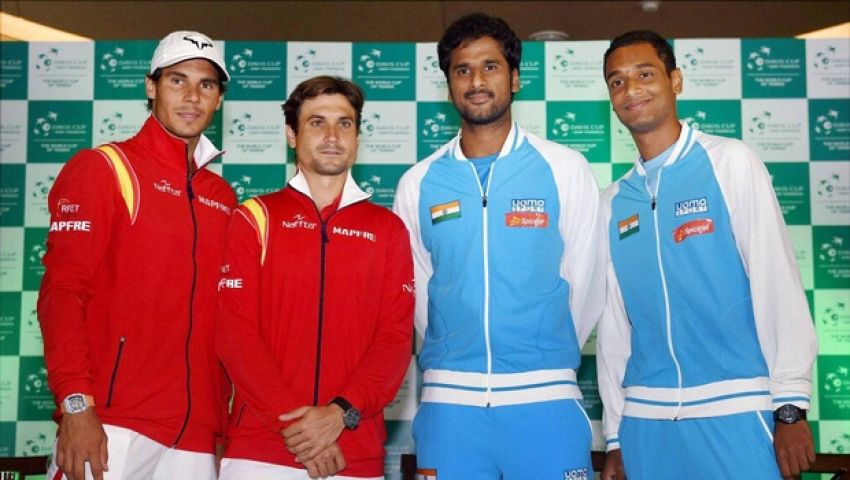 India's clash with Spain in the Davis Cup World