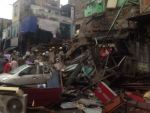 दिल्ली में बारिश के बाद गिरी बिल्डिंग, महिला और बच्चों की मौत