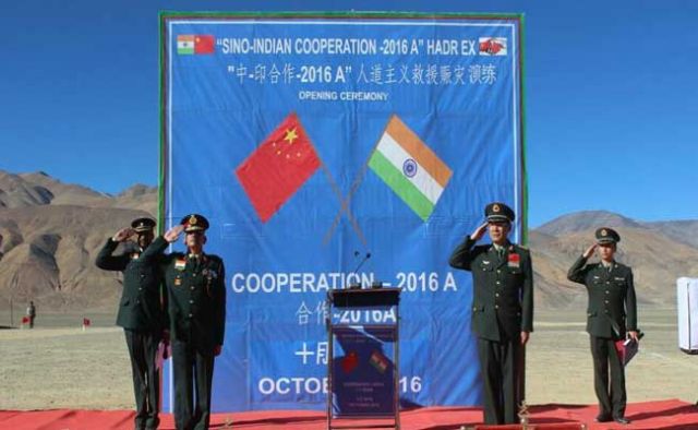 चीन ने किया भारतीय सेना के साथ युद्धाभ्यास
