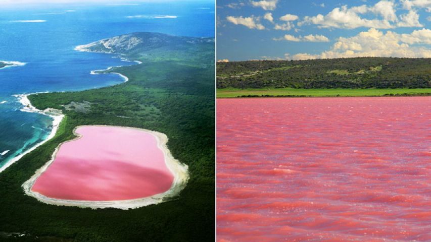 यहाँ है गुलाबी रंग की झील, बदलती है सूर्य की रोशनी के साथ ही कलर