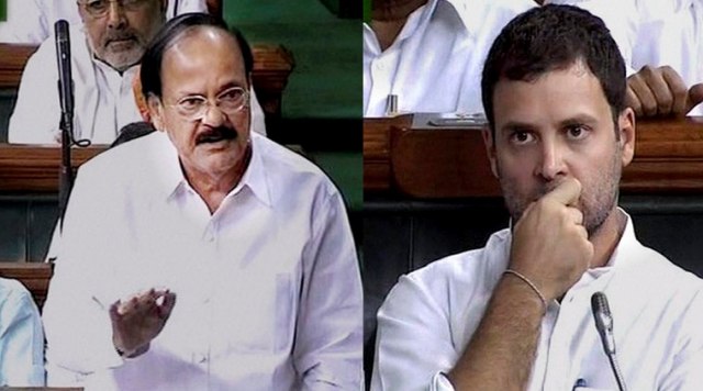 संसद में राहुल का बयान, शैतान जैसा प्रवचन था: वेंकैया नायडू