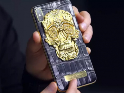 Custom iPhone with 18k gold skull, alligator leather and 137 DIAMONDS on sale for £20,000