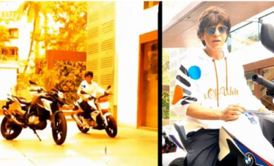 Shahrukh Khan gets spotted while on the BMW's this  bike ride