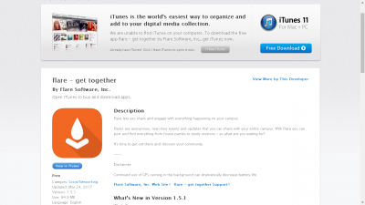 Share real-time events with Flare, all new application at App Store