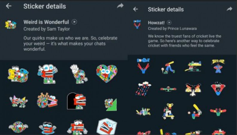 WhatsApp introduces Howzat and Weird is Wonderful sticker packs, Know more