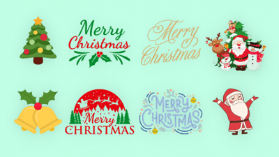 Christmas-themed stickers for Instagram and WhatsApp
