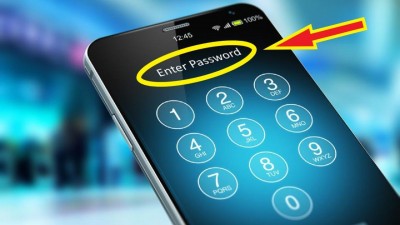 Lock the phone without entering password