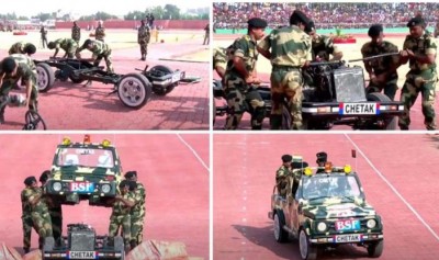 Amazing BSF jawans, dismantled Gypsy in 2 minutes and assembled