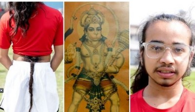 People calling this boy an incarnation of Lord Hanuman, reason is his 70 cm long tail