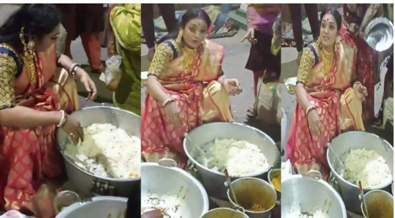 Hats off to such a woman!, distributes the leftover supper of brother's marriage to the poor