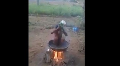 To take a bath in the cold, the child took out such a jugaad that you will be shocked to see.