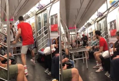 A  couple started doing this work in front of everyone in the metro, watch video here