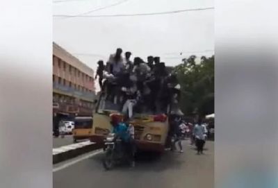 Dozens of students were sitting on the roof of the bus, suddenly thought brakes and...
