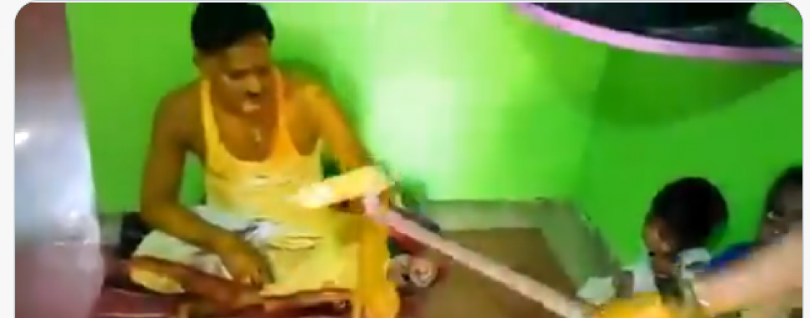 A Haldi ceremony with social distancing, video viral