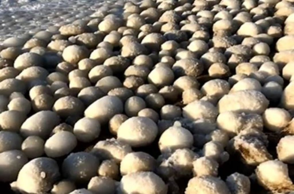 Photo Shows Finland Beach Covered in Rare 'Ice Eggs