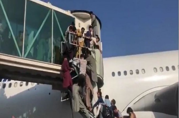 Video: Chaos, panic among Afghanis, people gather at Kabul airport to flee country